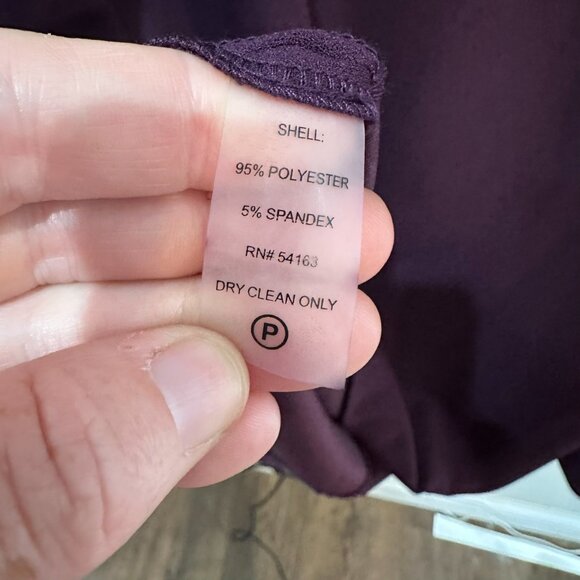 Calvin Klein 3/4 Sleeve Sheath Dress Size 22W Wine Church Event - Picture 5 of 7